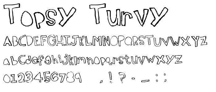 Topsy Turvy font